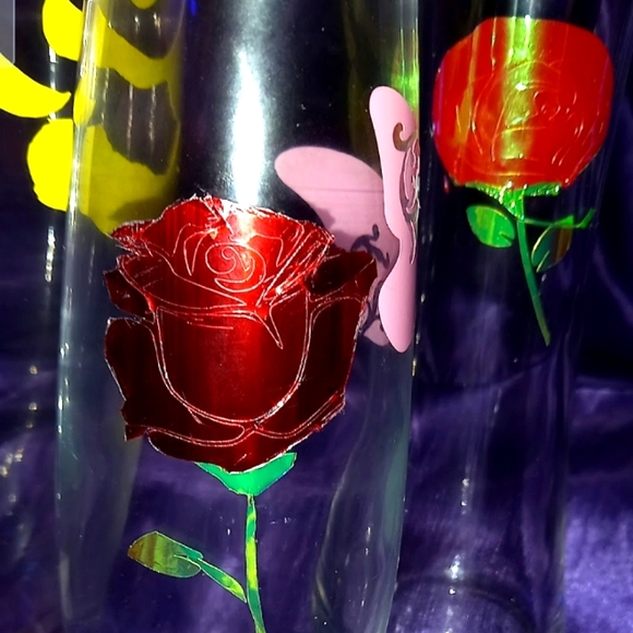 Clearly a roze Garden Glass vases - Picture 1 of 8